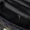 Женская кожаная стеганая сумка-кроссбоди черного цвета Keizer (56018) - 6