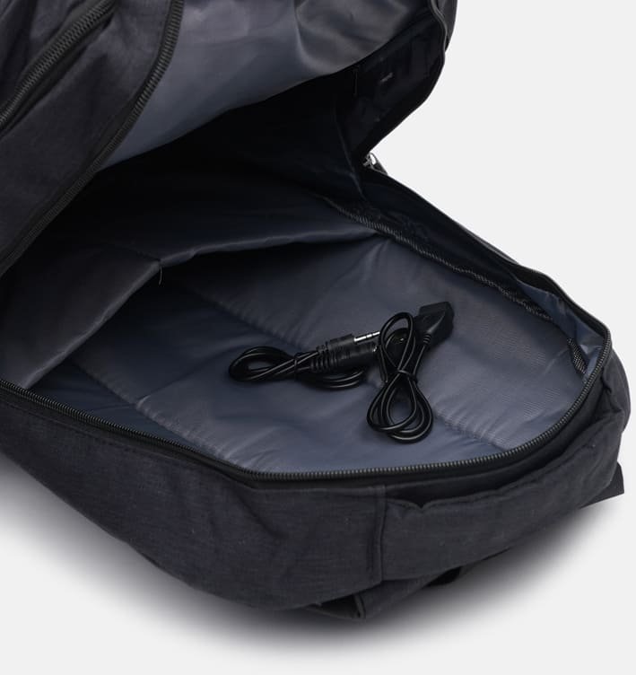 Черный большой мужской рюкзак из качественного текстиля Monsen (19395)