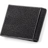 Красиве портмоне з зернистою шкіри морського ската чорного кольору STINGRAY LEATHER (024-18041) - 2