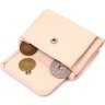 Світло-бежевий жіночий гаманець з натуральної шкіри на кнопці KARYA (2421320) - 5