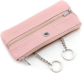 Рожева ключниця жіноча великого розміру з натуральної шкіри ST Leather 1767318