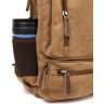 Текстильний дорожній рюкзак пісочного кольору на два відділення Vintage (20614) - 6