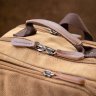 Текстильний дорожній рюкзак пісочного кольору на два відділення Vintage (20614) - 8