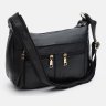 Жіноча шкіряна сумка горизонтального типу в чорному кольорі Keizer (22050) - 2