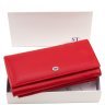 Красный женский кошелек крупного размера из натуральной кожи с клапаном ST Leather 1767418 - 7
