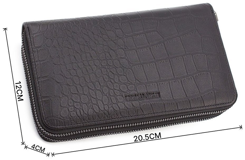 Стильный кожаный клатч на две молнии Marco Coverna (17431) modnotak фото №3