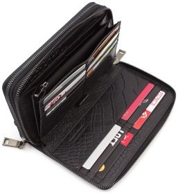 Стильний шкіряний клатч на дві блискавки Marco Coverna (17431)