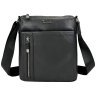 Чоловіча класична плечова сумка-планшет із натуральної шкіри чорного кольору Tavinchi 77618 - 3