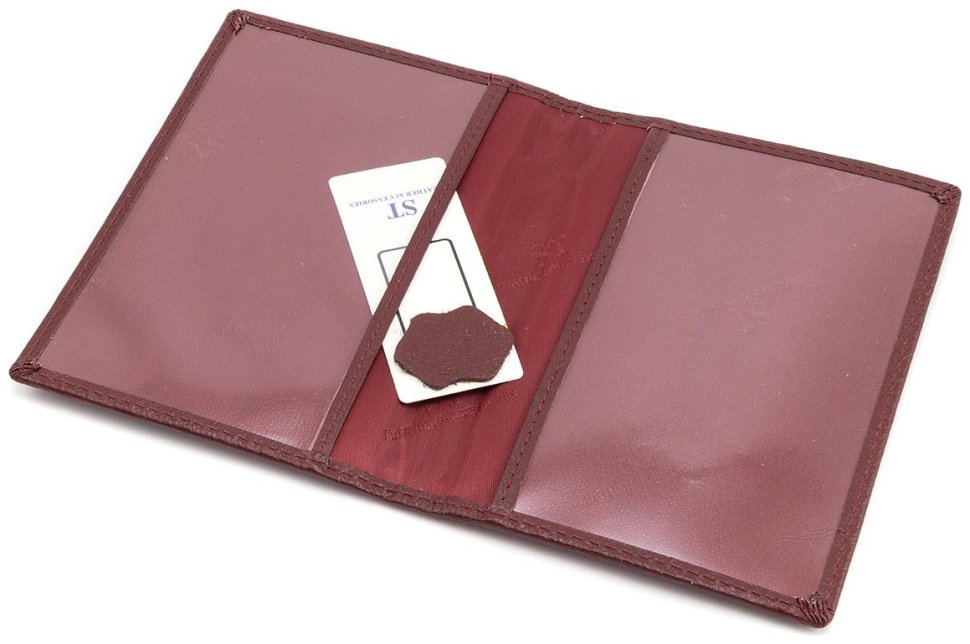 Женская кожаная обложка для паспорта старого образца ST Leather 97718 бордовая фото №6 Женская кожаная обложка для паспорта старого образца ST Leather 97718 бордовая modnotak фото №6