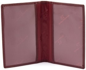 Жіноча шкіряна обкладинка для паспорта старого зразка ST Leather 97718 бордова