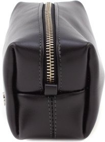 Компактный несессер из гладкой кожи черного цвета размер S Grande Pelle (19314)