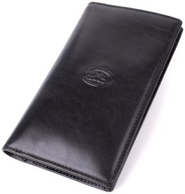 Купюрник из гладкой кожи черного цвета для мужчин Tony Perotti без застежки 108518