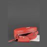 Круглая женская наплечная сумка из фактурной кожи красного цвета BlankNote Tablet 78618 - 5