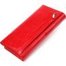 Довгий жіночий гаманець із натуральної лакової шкіри червоного кольору CANPELLINI (2421609) - 2