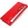 Довгий жіночий гаманець із натуральної лакової шкіри червоного кольору CANPELLINI (2421609) - 5
