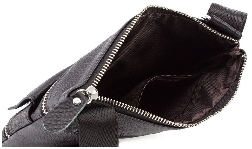 Плоска молодіжна сумка з натуральної шкіри Leather Collection (10014)