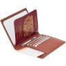 Шкіряна обкладинка коричневого кольору для паспорта Visconti 68818 - 2