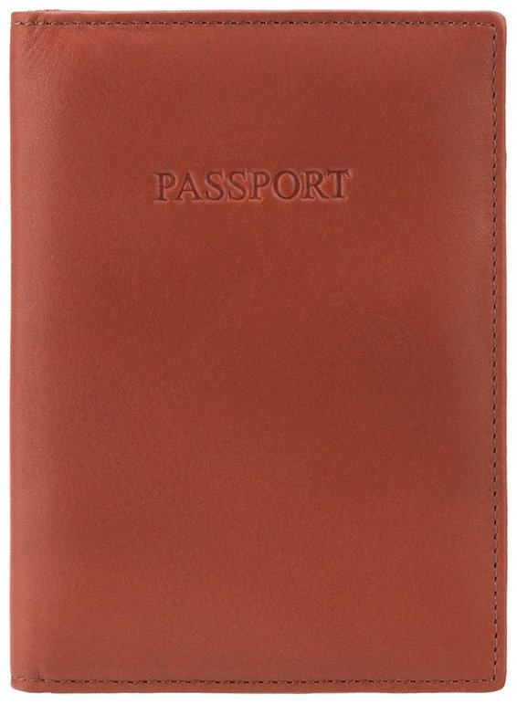 Шкіряна обкладинка коричневого кольору для паспорта Visconti 68818