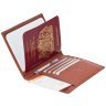 Кожаная обложка коричневого цвета для паспорта Visconti 68818 - 6