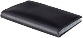 Невелика чорна візитниця з натуральної шкіри високої якості Visconti 68918