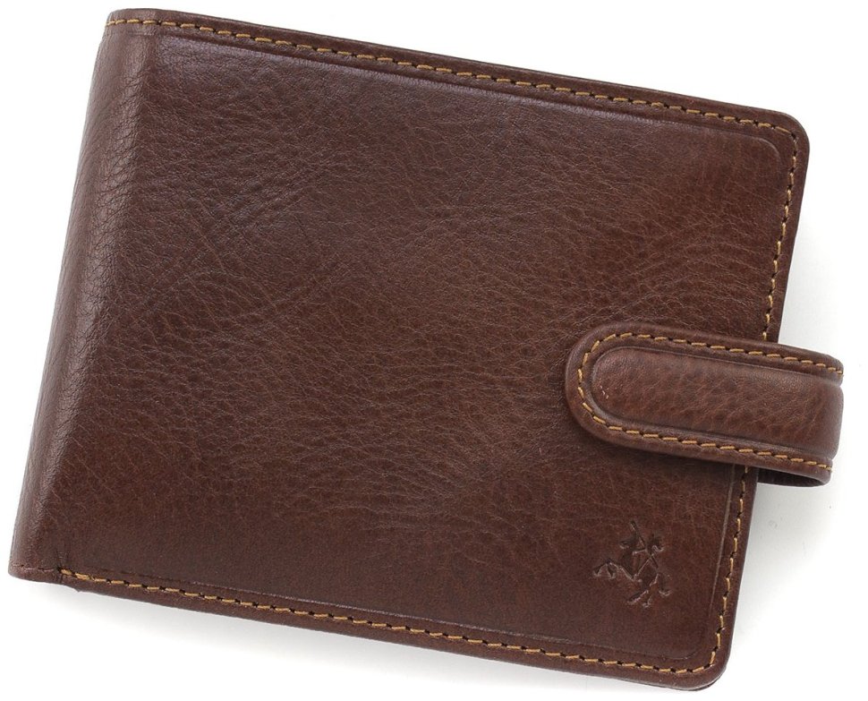 Мужское портмоне из натуральной кожи светло-коричневого цвета под карты и монеты Visconti Filipo 69018