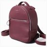 Женский рюкзак-сумка из фактурной кожи цвета марсала BlankNote Groove S 79018 - 1