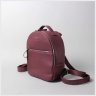 Женский рюкзак-сумка из фактурной кожи цвета марсала BlankNote Groove S 79018 - 3