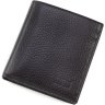 Невеликий чорний чоловічий гаманець з якісної шкіри з монетницьою Bond Non (10895) - 1