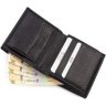 Небольшой черный мужской кошелек из качественной кожи с монетницей Bond Non (10895) - 4