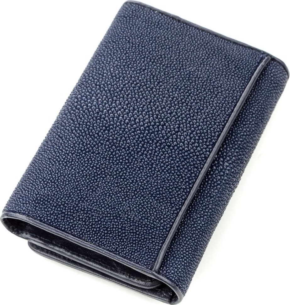 Жіночий гаманець синього кольору зі шкіри морського ската STINGRAY LEATHER (024-18533)