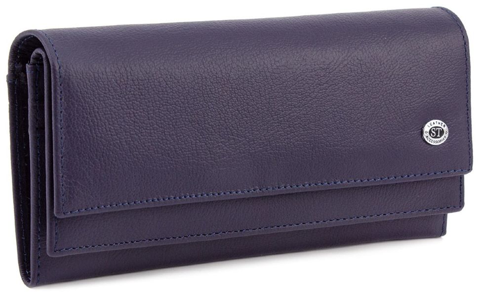 Оригінальний жіночий гаманець синього кольору ST Leather (16812)