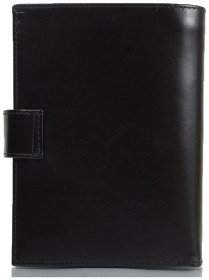 Черное мужское портмоне из натуральной кожи гладкого типа с файликами под автодокументы Desisan 81119