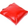 Яскрава жіноча сумка-шоппер із натуральної шкіри червоного кольору Shvigel (16366) - 6