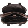 Просторная кожаная сумка коричневого цвета под ноутбук VINTAGE STYLE (14249) - 10