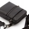 Шкіряна маленька чоловіча сумка c можливістю носити на плечі або на поясі H.T Leather (10001) - 7