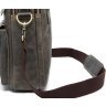 Наплічна чоловіча сумка месенджер з натуральної шкіри сірого кольору VINTAGE STYLE (14610) - 3
