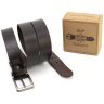 Ремінь чоловічий шкіряний з італійської темно-коричневої шкіри батал до 150 см. Gherardini 40834 фото №5 Ремінь чоловічий шкіряний з італійської темно-коричневої шкіри батал до 150 см. Gherardini 40834 modnotak фото - 5