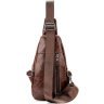 Повседневная стильная сумка - рюкзак из натуральной кожи VINTAGE STYLE (14814) - 3