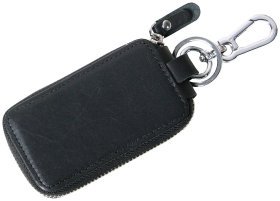 Шкіряна ключниця Beverly Hills на блискавці Vip Collection 102519 (чорна)