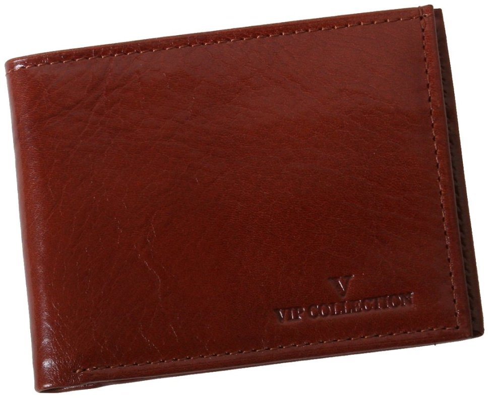 Мужское кожаное портмоне Newport без застежки Vip Collection 102619 (цвет коньяк) фото №1 Мужское кожаное портмоне Newport без застежки Vip Collection 102619 (цвет коньяк) modnotak фото №1