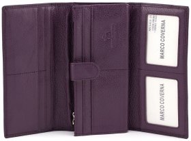 Місткий гаманець з натуральної фіолетовою шкіри Marco Coverna (16884)