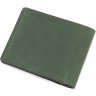 Винтажное портмоне зеленого цвета из натуральной кожи Grande Pelle (13280) - 3