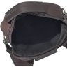 Чоловіча чорна вертикальна шкіряна сумка-барсетка коричневого кольору HD Leather (15803) - 4