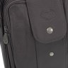 Мужская черная вертикальная кожаная сумка-барсетка коричневого цвета HD Leather (15803) - 5