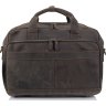 Винтажная кожаная сумка для ноутбука в коричневом цвете Tiding Bag (21617) - 2