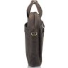 Винтажная кожаная сумка для ноутбука в коричневом цвете Tiding Bag (21617) - 4