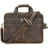 Урожай шкіряна сумка для ноутбука в коричневому кольорі Tiding Bag (21617) - 7