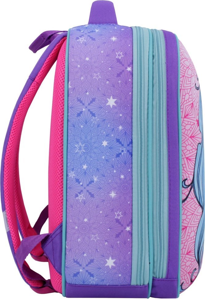 Шкільний рюкзак для дівчинки з однорогами з текстилю Bagland (53819)