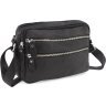 Недорогая мужская кожаная сумка через плечо черного цвета Leather Collection (32253919) - 1