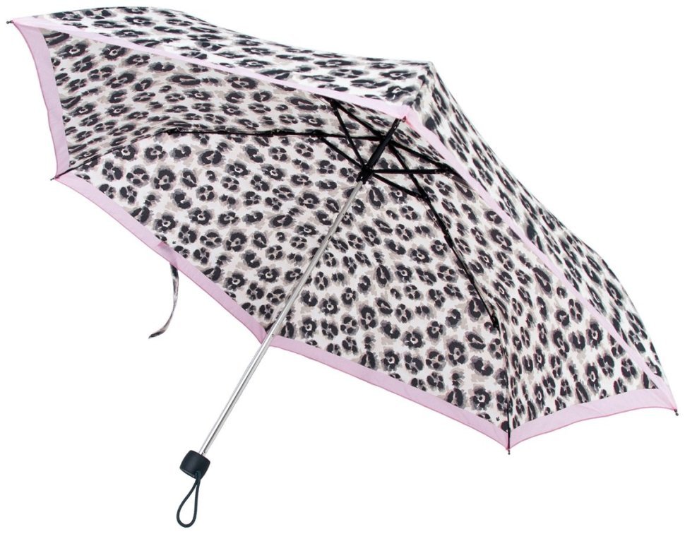Зонт женский Fulton L902 Superslim-2 Leonard Border (механика, разноцветный с принтом пятен леопарда) 93919 modnotak фото №3